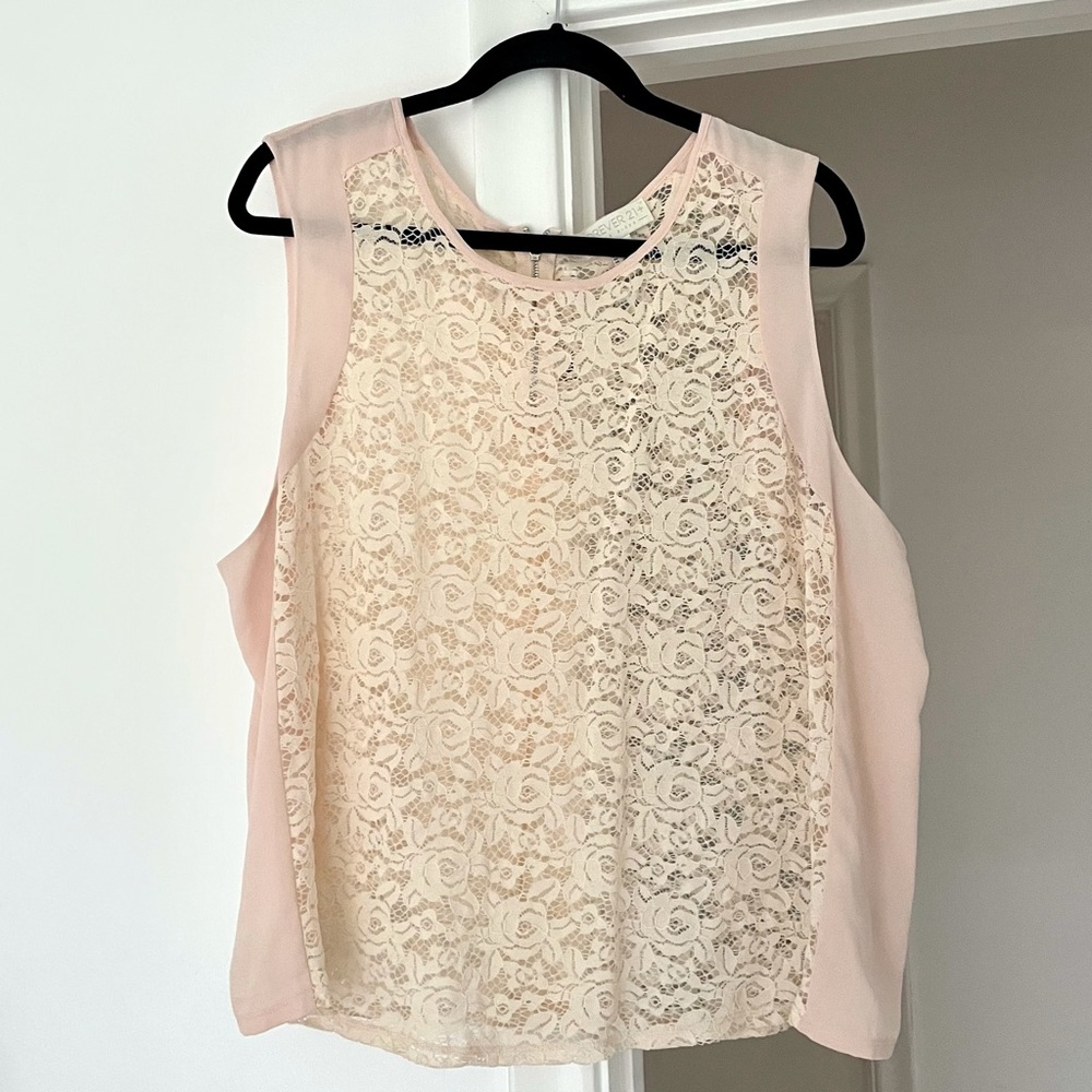 Forever 21 Lace Top Blush Pink